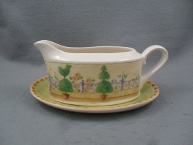 Gardener's Journal gravy boat and stand